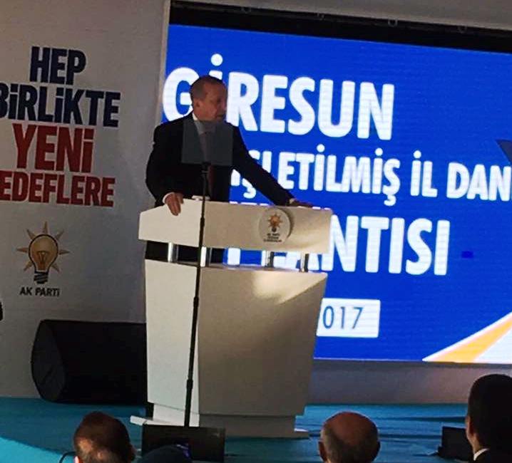 Cumhurbaşkanı Erdoğan Giresun’da 