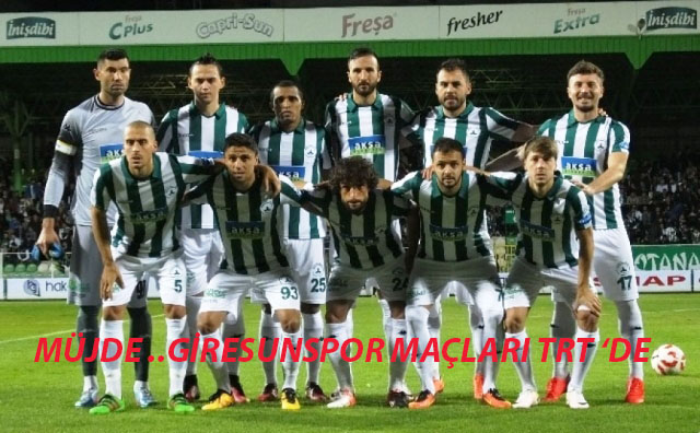 Giresunspor'un maçları TRT de.
