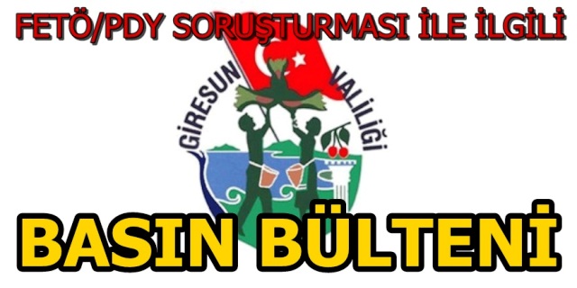İlimizde 192 Kamu Personeli FETÖ/PDY Soruşturması Kapsamında Tutuklandı.