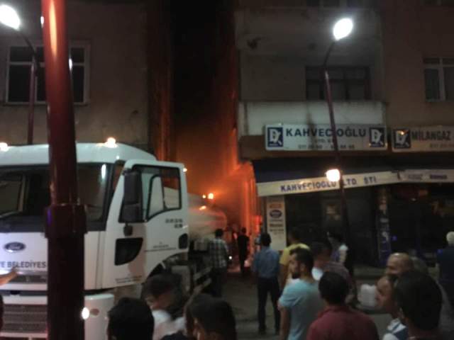 ESPİYE'DE  YANGIN KORKUTTU