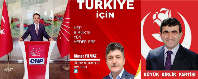 ESPİYE'DEN  ÜÇ MİLLETVEKİLİ ADAY ADAYI