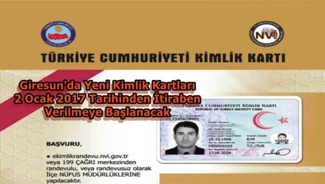 İlimizde Yeni Kimlik Kartları 2017 Yılında Verilmeye Başlanacak