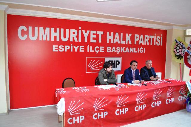 CHP ESPİYE İLÇE DANIŞMA KURULU TOPLANTISI YAPILDI